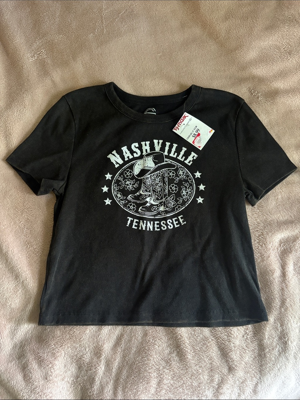 T.J.Maxx Black Nashville Tennessee Graphic Short Sleeve Tee
